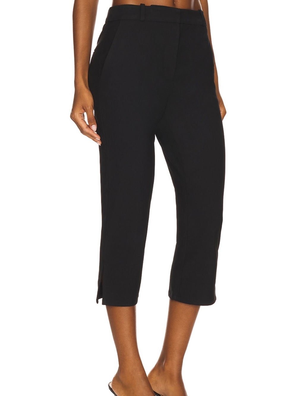 Lovers + Friends Black Cropped Capris